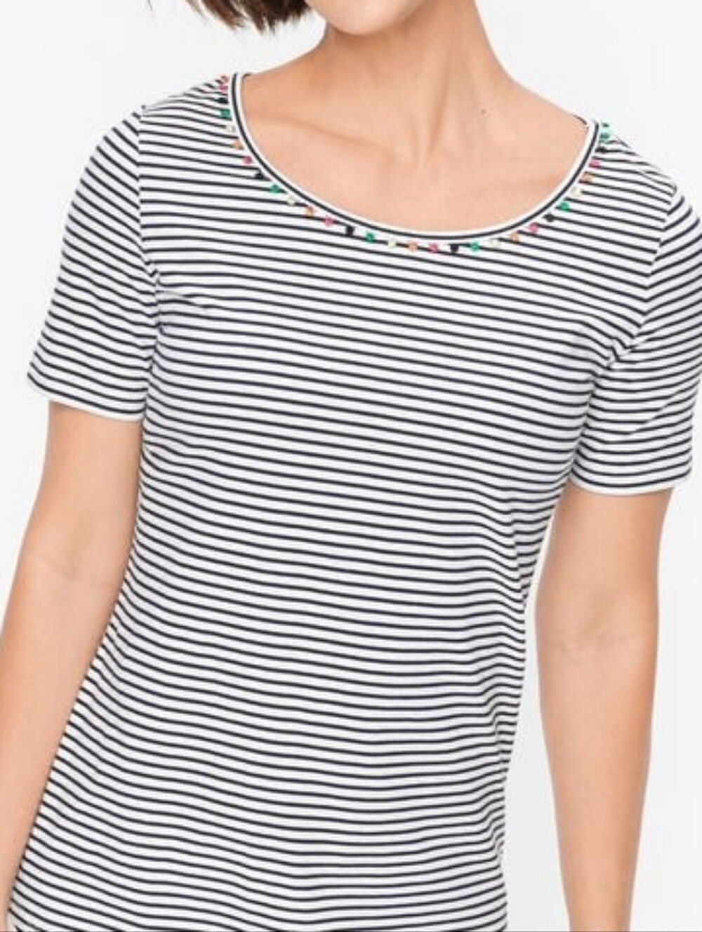 Black Talbots Striped 100% Cotton TShirts
